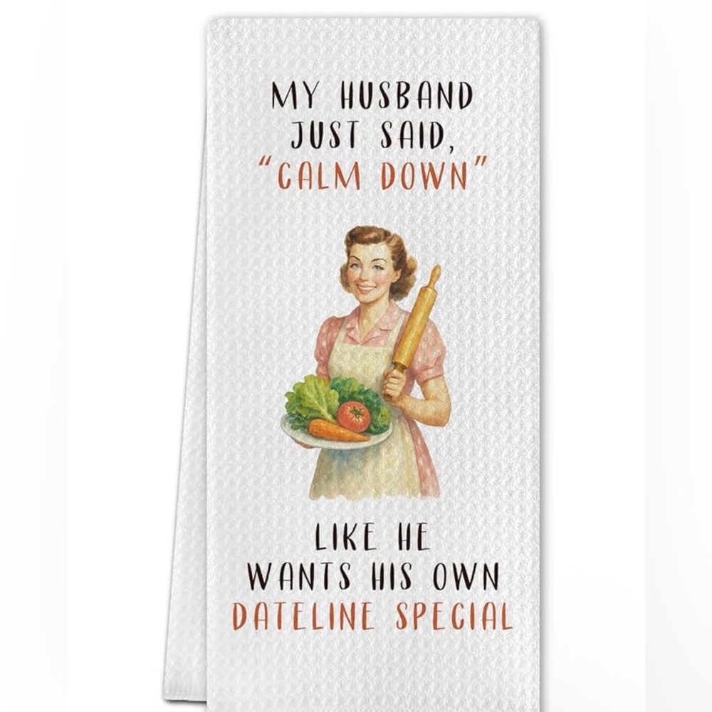 Kitchen Towel with Funny Text NWT